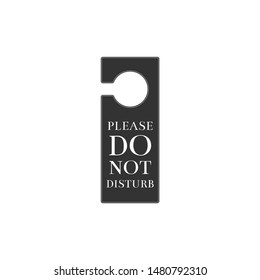 Please do not disturb icon isolated. Hotel Door Hanger Tags. Flat design. Vector Illustration