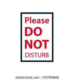 Please do not disturb icon vector