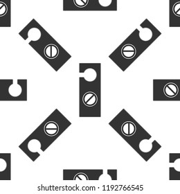 Please do not disturb isolated icon seamless pattern on white background. Hotel Door Hanger Tags. Flat design. Vector Illustration