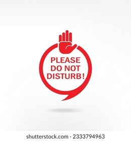 Please do not disturb label on white background  