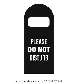 Please do not disturb room tag icon. Simple illustration of please do not disturb room tag vector icon for web design isolated on white background