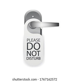 Please do not disturb sign on whte background. Vector illustration.