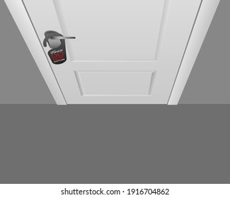 Please do not disturb sign on whte background. Vector illustration.