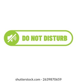 Please do not Disturb, sign and sticker vector.