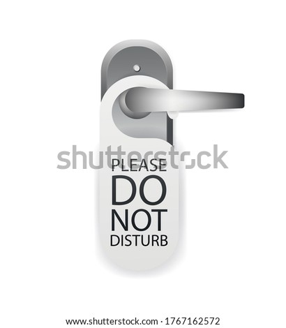 Please do not disturb sign on whte background. Vector illustration.