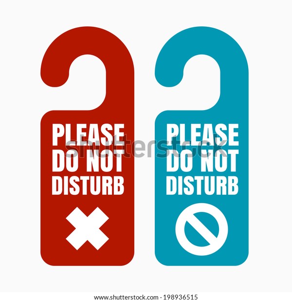 Please Do Not Disturb Sign Stock Vector (Royalty Free) 198936515