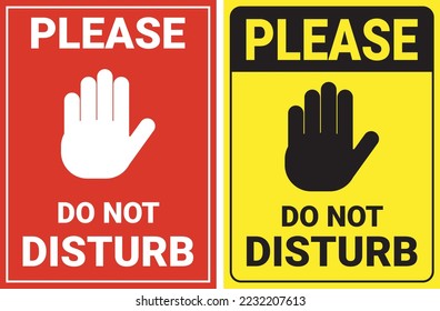 Please do not disturb signs