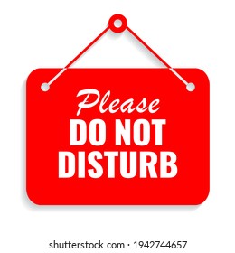 Please do not disturb vector door sign isolated on white background