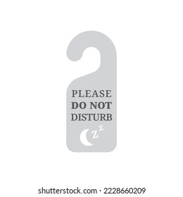 Please do not disturb vector sign. Hotel tag hanger.