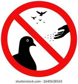 Please do not feed the birds vector sign isolated on white bakground. vector illustration design.