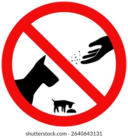 Please do not feed the dog vector sign isolated on white bakground. vector illustration design.