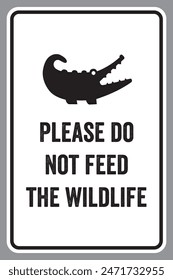 Por favor, no alimente a la fauna