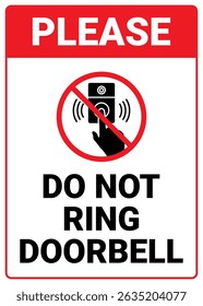 Please Do Not Ring Doorbell Sign