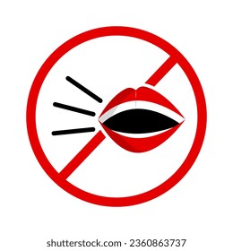 Please do not speak loudly. Annoying behavior. Vector.