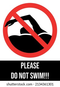 Please Do Not Swim Sign