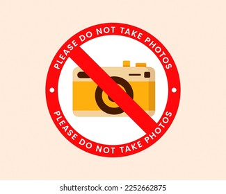 Please Do Not Take photos no photo sign, Camera, electronic items are not allowed.