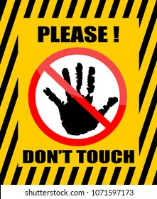 Please Do Not Touch Images, Stock Photos & Vectors 