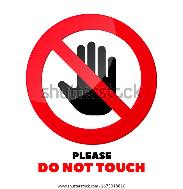 Please Do Not Touch Icon No Stock Vector (Royalty Free) 1675018816