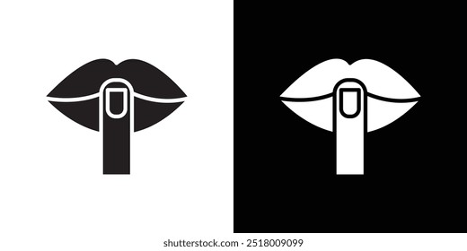 Por favor, haga bastante pssst icono Vector plana delgada línea ilustración