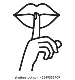 Por favor haga bastante pssst icono de Ilustración vectorial signo aislado