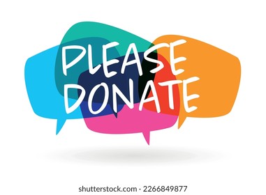 Please donate on speech bubble