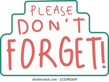 please don't forget planner and journal design element
