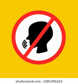 
Please don't make noise sign, Illustration vector