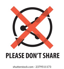 Please don't share sign symbol vector 