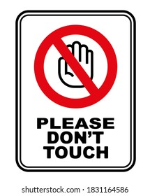 please don't touch sign vector