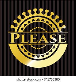 Please gold emblem