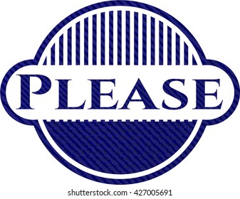 Please with jean texture
