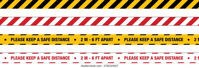 please Keep a Safe distance Divider strips, 6 Feet Safe Distance Social Distancing Sign for Corporate office,  School, Colleges, shops, hotels, society, malls, theaters
