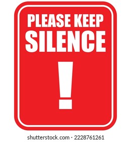 Please Keep, SILENCE, sticker vector