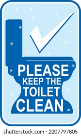 926 Keep Toilet Clean Sign Images, Stock Photos & Vectors | Shutterstock