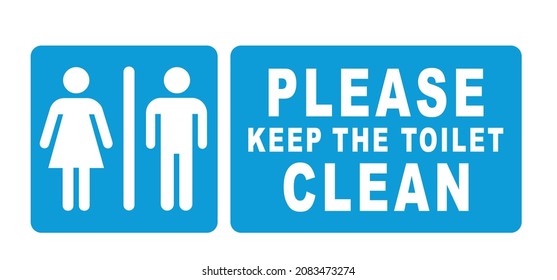 please keep toilet clean. WC icon or pictogram. toilets seat label. World toilet day concept. restroom or bathroom symbol