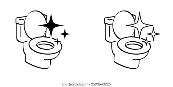please keep toilet clean. WC icon or pictogram. Toilets seat label. World toilet day concept. Restroom or bathroom symbol or logo. Vector toilets man or woman urinate to cleanup. toilet equipment.