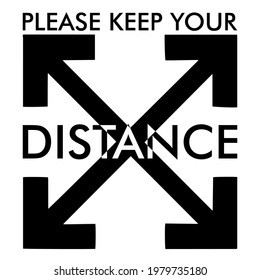 Please keep your distance.
Clipart file for cutting and printing vinyl decal