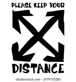Please keep your distance.
Clipart file for cutting and printing vinyl decal