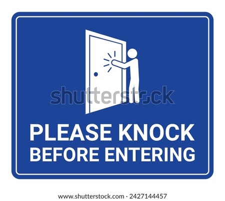 Please knock before entering sign