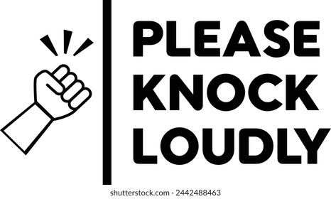 please knock sign board vector