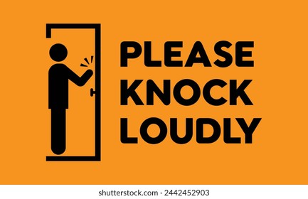 Please knock symbol vector design	