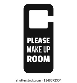 Please make up room hanger icon. Simple illustration of please make up room hanger vector icon for web design isolated on white background