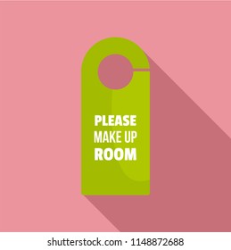 Please make up room tag icon. Flat illustration of please make up room tag vector icon for web design