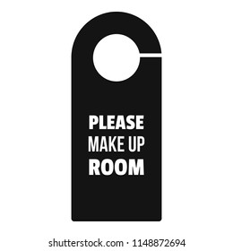 Please make up room tag icon. Simple illustration of please make up room tag vector icon for web design isolated on white background