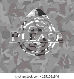Please on grey camo texture