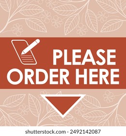 please order here signage ready to print vector illustration