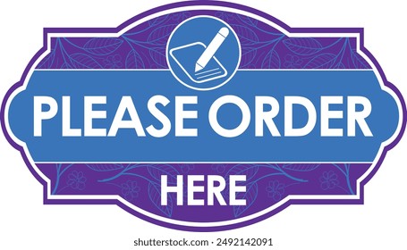 please order here signage ready to print vector illustration