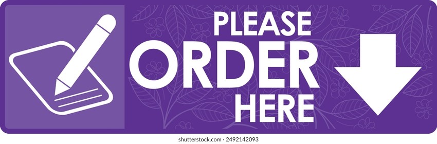 please order here signage ready to print vector illustration