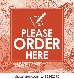 please order here signage ready to print vector illustration