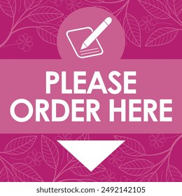 please order here signage ready to print vector illustration